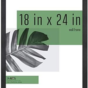 MCS Studio Gallery 18x24 Poster Frame Black Woodgrain, Vertical & Horizontal Wall Hanging Large Picture Frame for Photos, Posters & Art Prints (1-Pack)